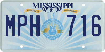 MS license plate MPH716