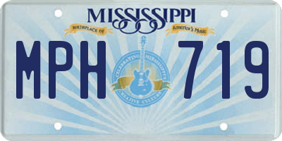 MS license plate MPH719
