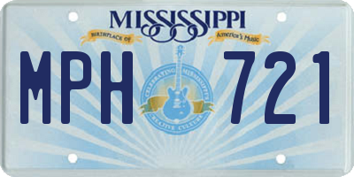 MS license plate MPH721
