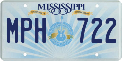 MS license plate MPH722