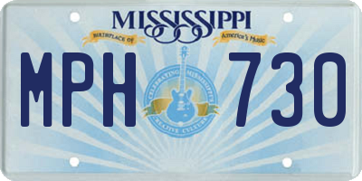 MS license plate MPH730