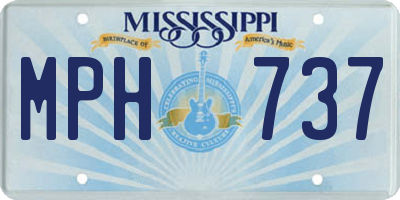 MS license plate MPH737