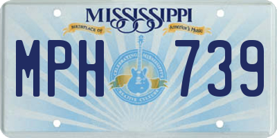 MS license plate MPH739