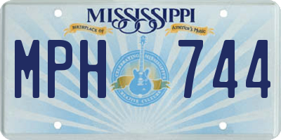 MS license plate MPH744