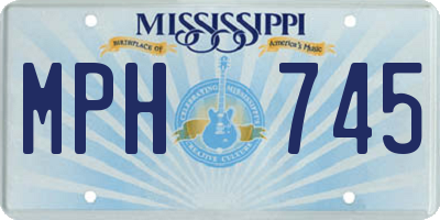 MS license plate MPH745