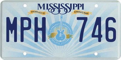 MS license plate MPH746