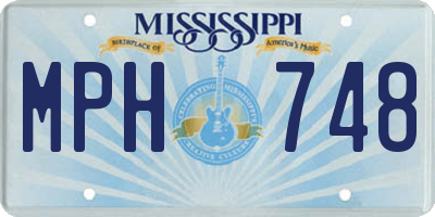 MS license plate MPH748