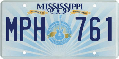 MS license plate MPH761