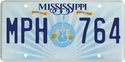 MS license plate MPH764
