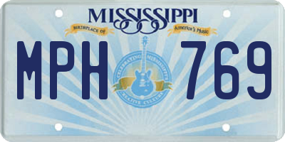 MS license plate MPH769