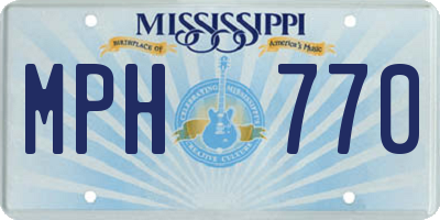 MS license plate MPH770