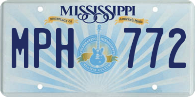 MS license plate MPH772