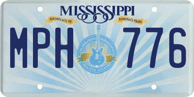 MS license plate MPH776