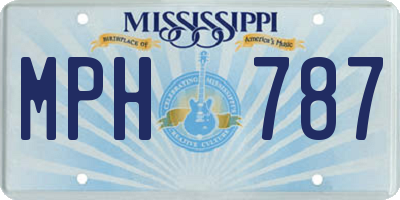 MS license plate MPH787