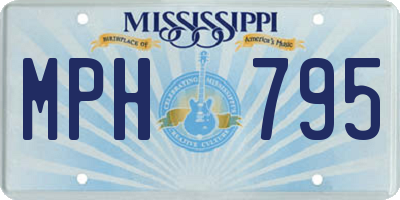 MS license plate MPH795