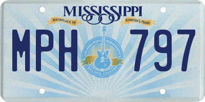MS license plate MPH797