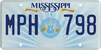 MS license plate MPH798