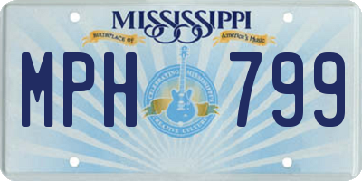 MS license plate MPH799