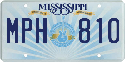 MS license plate MPH810