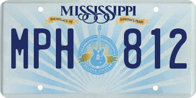 MS license plate MPH812