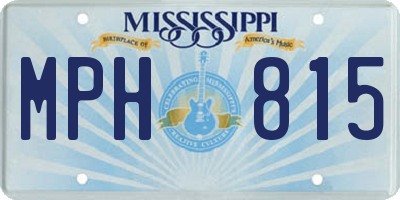 MS license plate MPH815