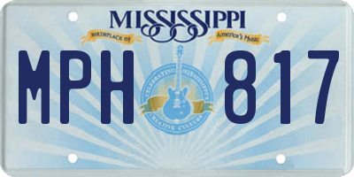 MS license plate MPH817