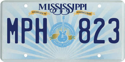 MS license plate MPH823