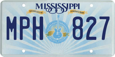 MS license plate MPH827