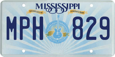 MS license plate MPH829