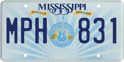 MS license plate MPH831