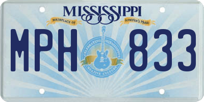 MS license plate MPH833