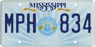 MS license plate MPH834