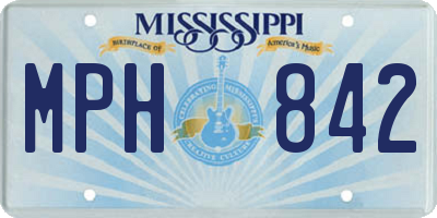 MS license plate MPH842