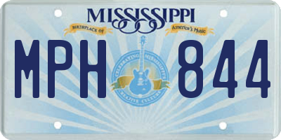 MS license plate MPH844