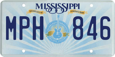 MS license plate MPH846