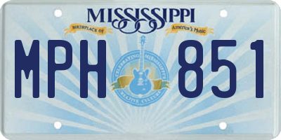 MS license plate MPH851