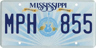 MS license plate MPH855
