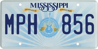 MS license plate MPH856