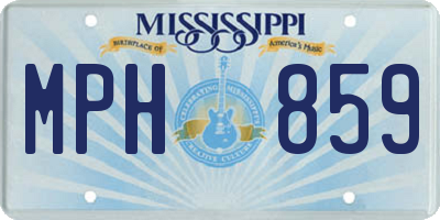 MS license plate MPH859