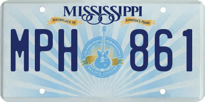 MS license plate MPH861