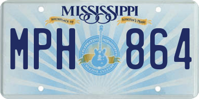 MS license plate MPH864