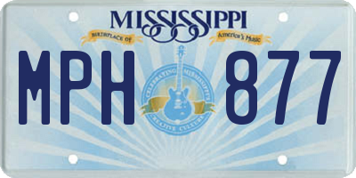 MS license plate MPH877