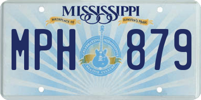 MS license plate MPH879