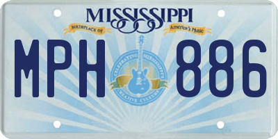 MS license plate MPH886