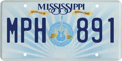 MS license plate MPH891