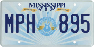 MS license plate MPH895