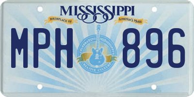 MS license plate MPH896