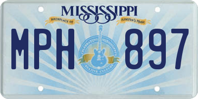 MS license plate MPH897
