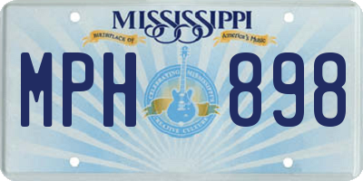 MS license plate MPH898