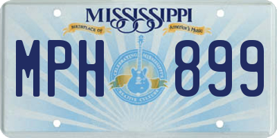 MS license plate MPH899